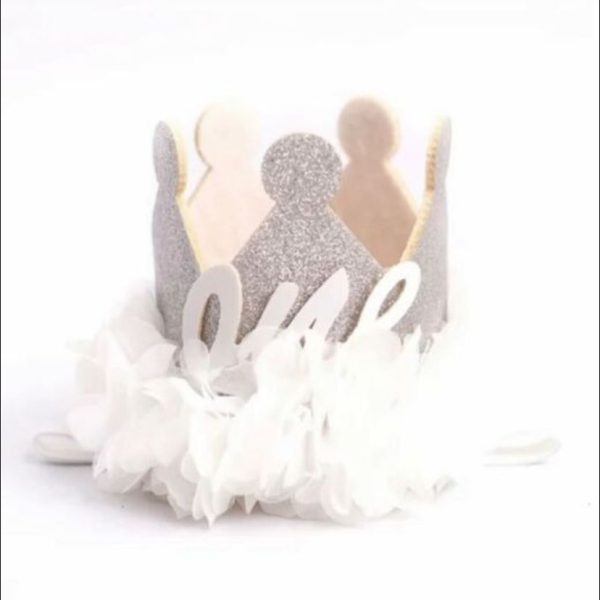 Queen Birthday Beyaz Taç Silver