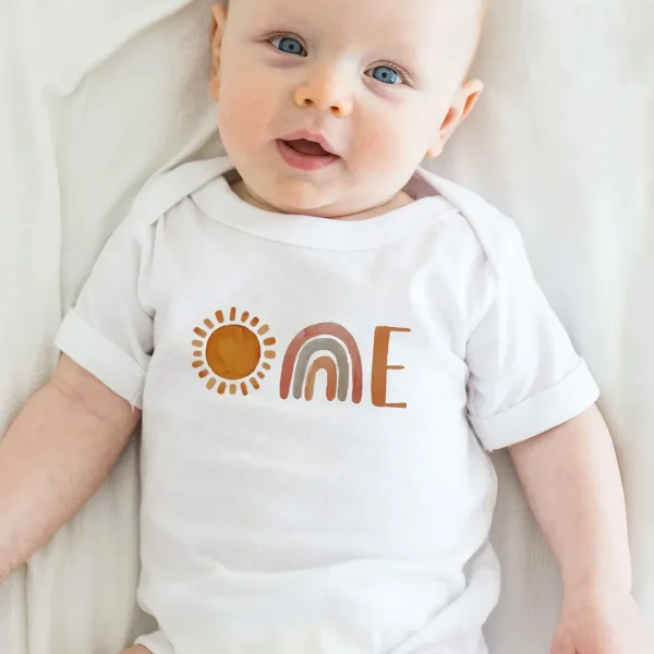 Beyaz Baskı Body Kısa Kollu