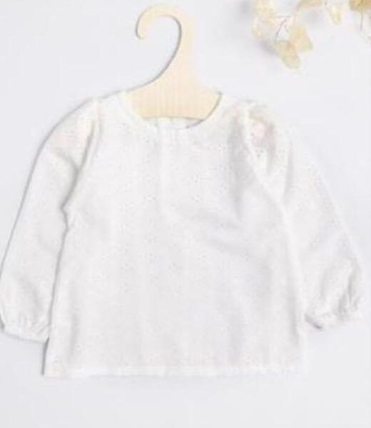 Beyaz U.K Fısto Bluz