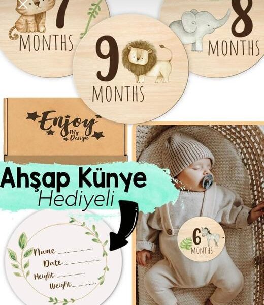 Ahşap Anı Kartı İngilizce Hayvancık