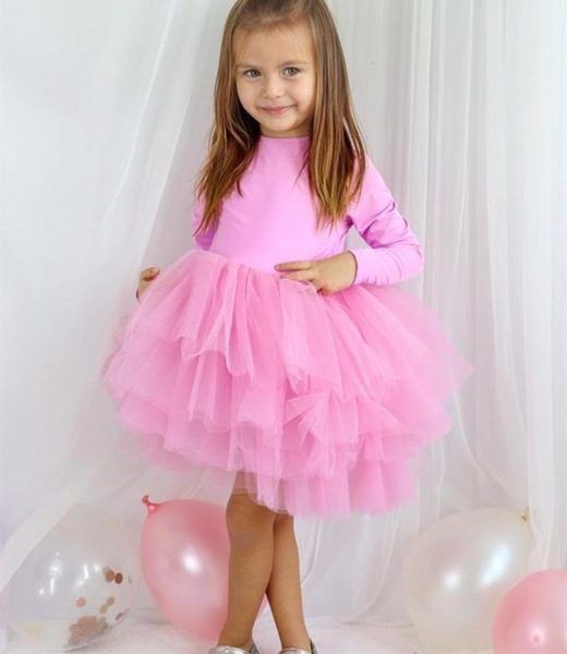 Tutu Balerin Elbise Uzun Pembe