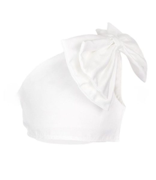 Le Mabelle Beyaz Tek Omuz Fiyonk