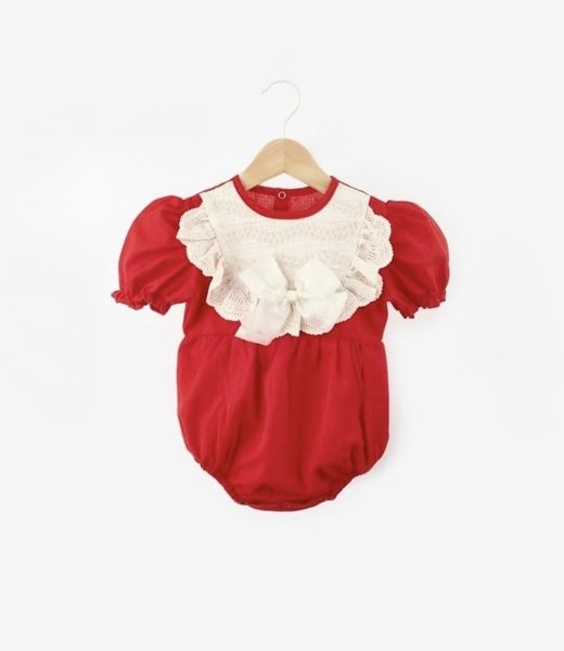 Le Mabelle Kırmızı Kısa Kol Romber