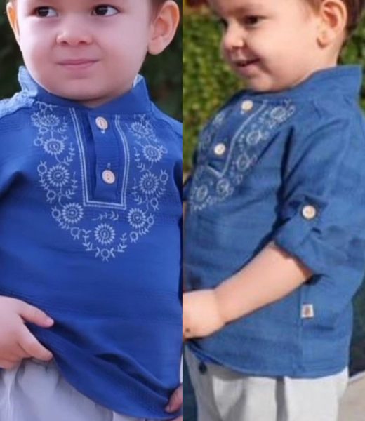 Nakışlı Lacivert Gri Set Erkek