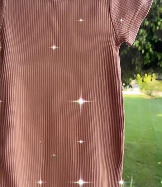 Jakarlı Kahverengi Kısa Kol Şort Tulum