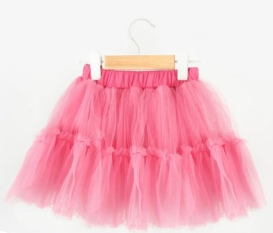 Fuşya Kız Çocuk Tül Etek