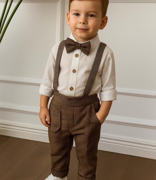 Kahverengi Uzun Salopet Takım